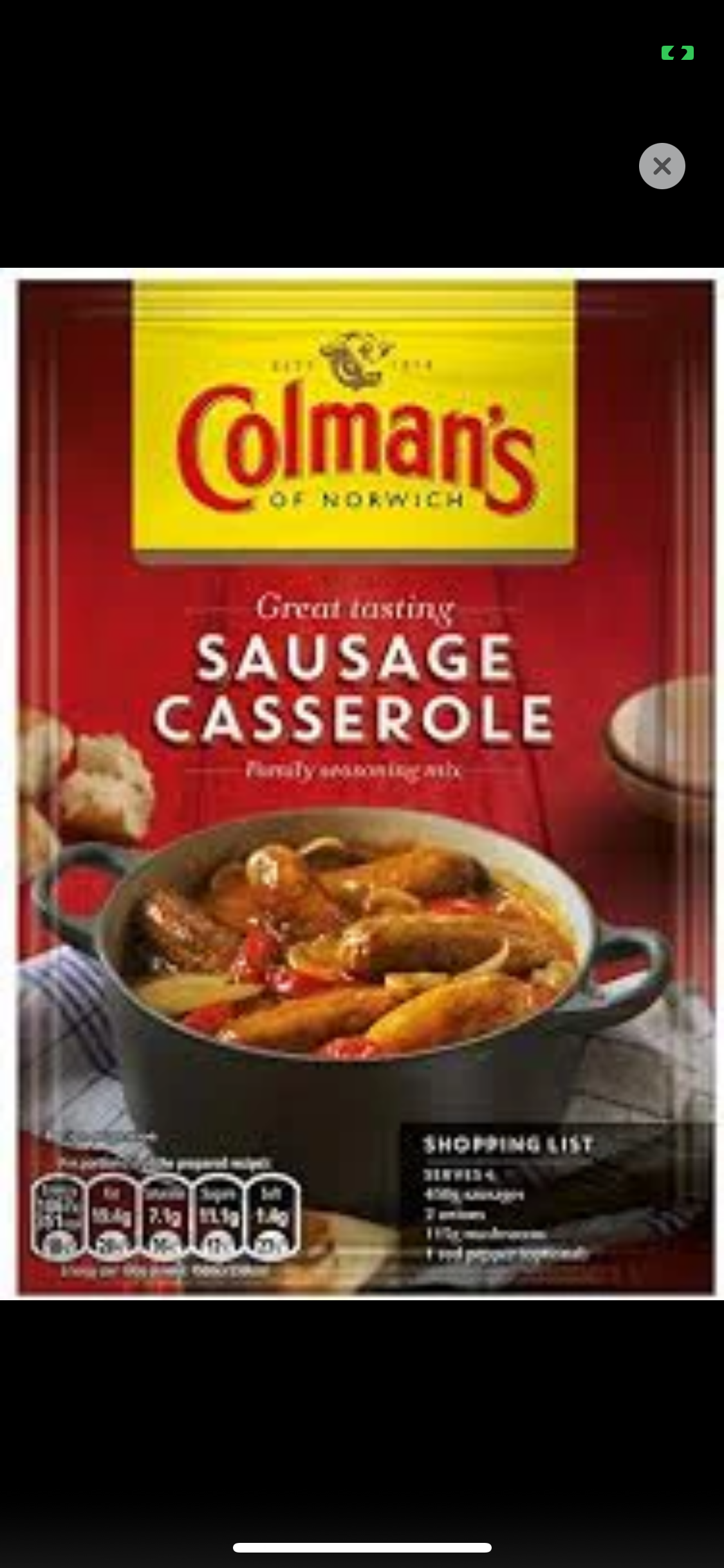 Colemans Sausage Casserole